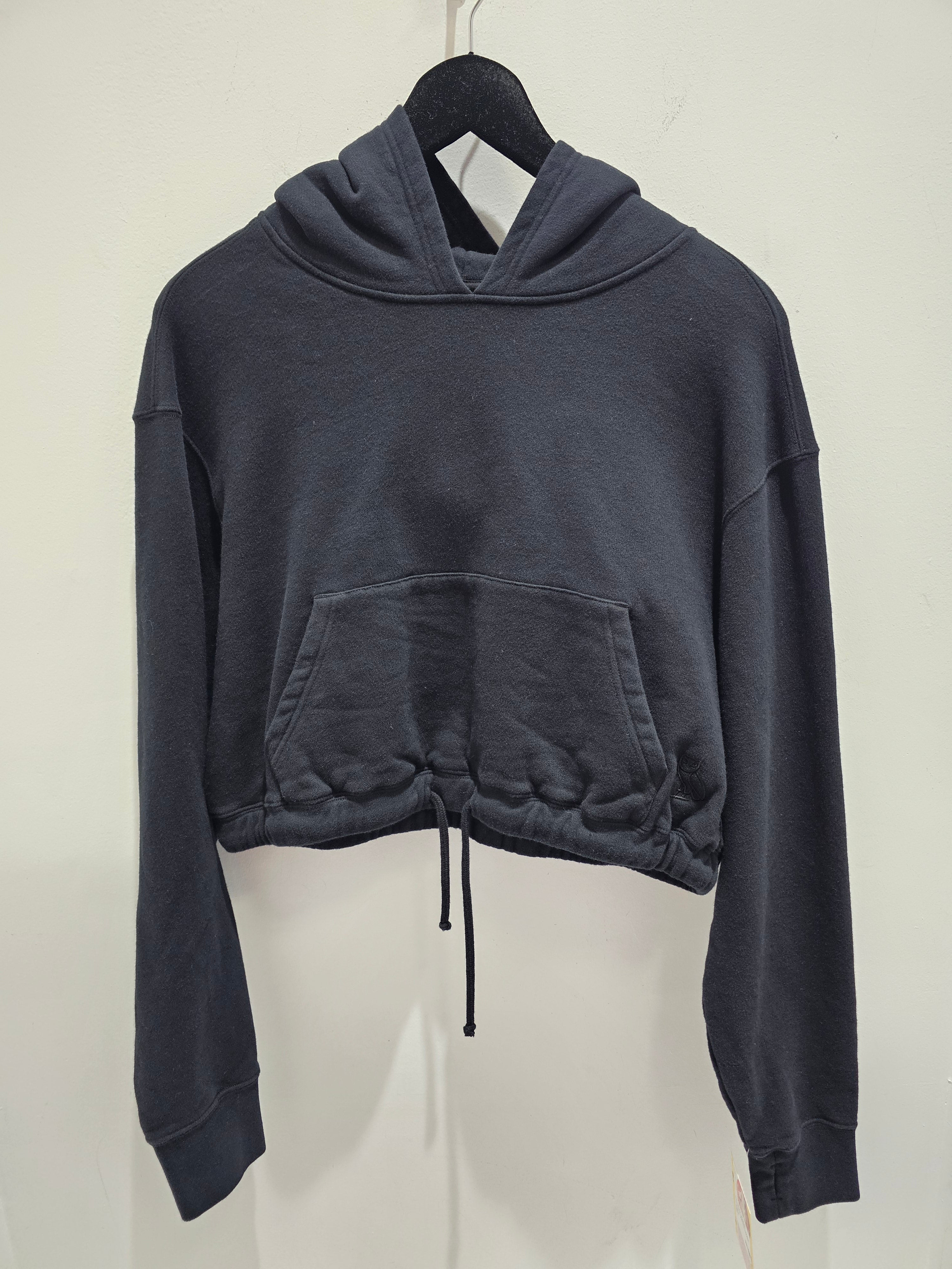 OVO Drake cropped womens black pullover hoodie