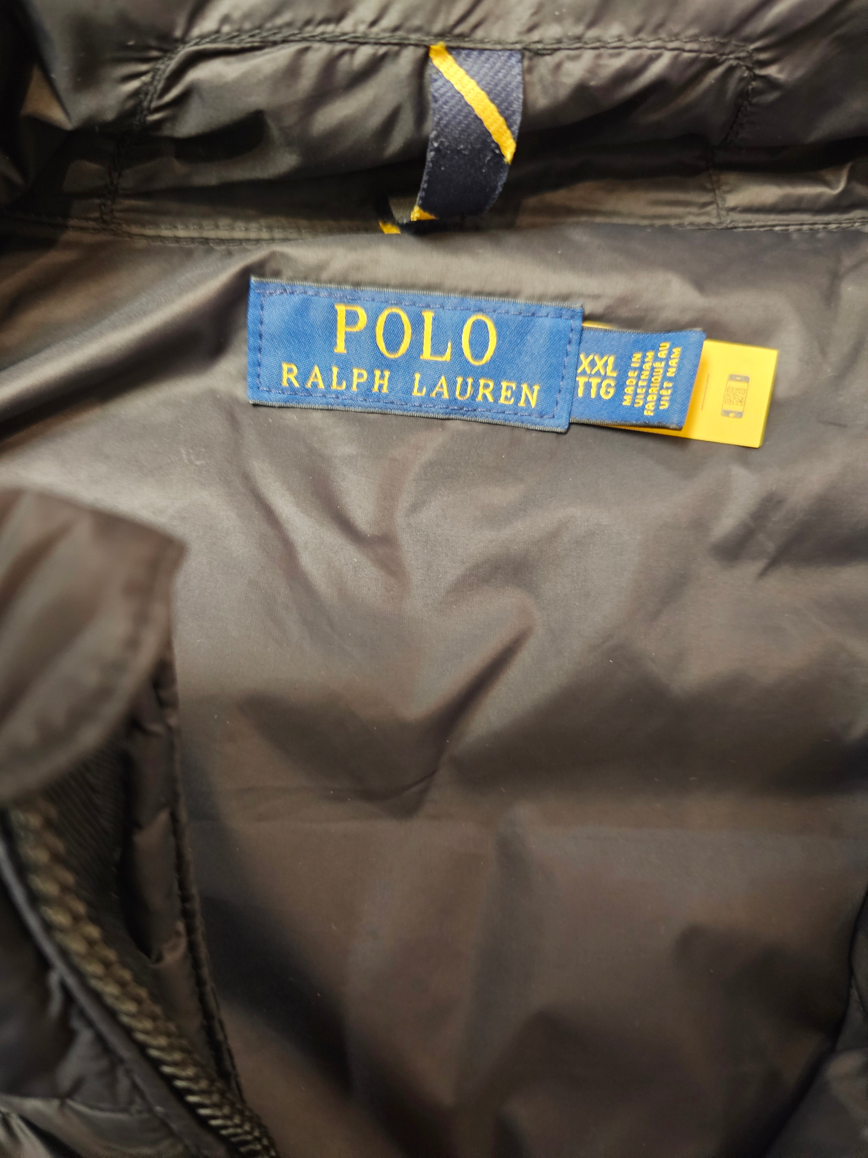Polo Ralph lauren black zipup puffer vest