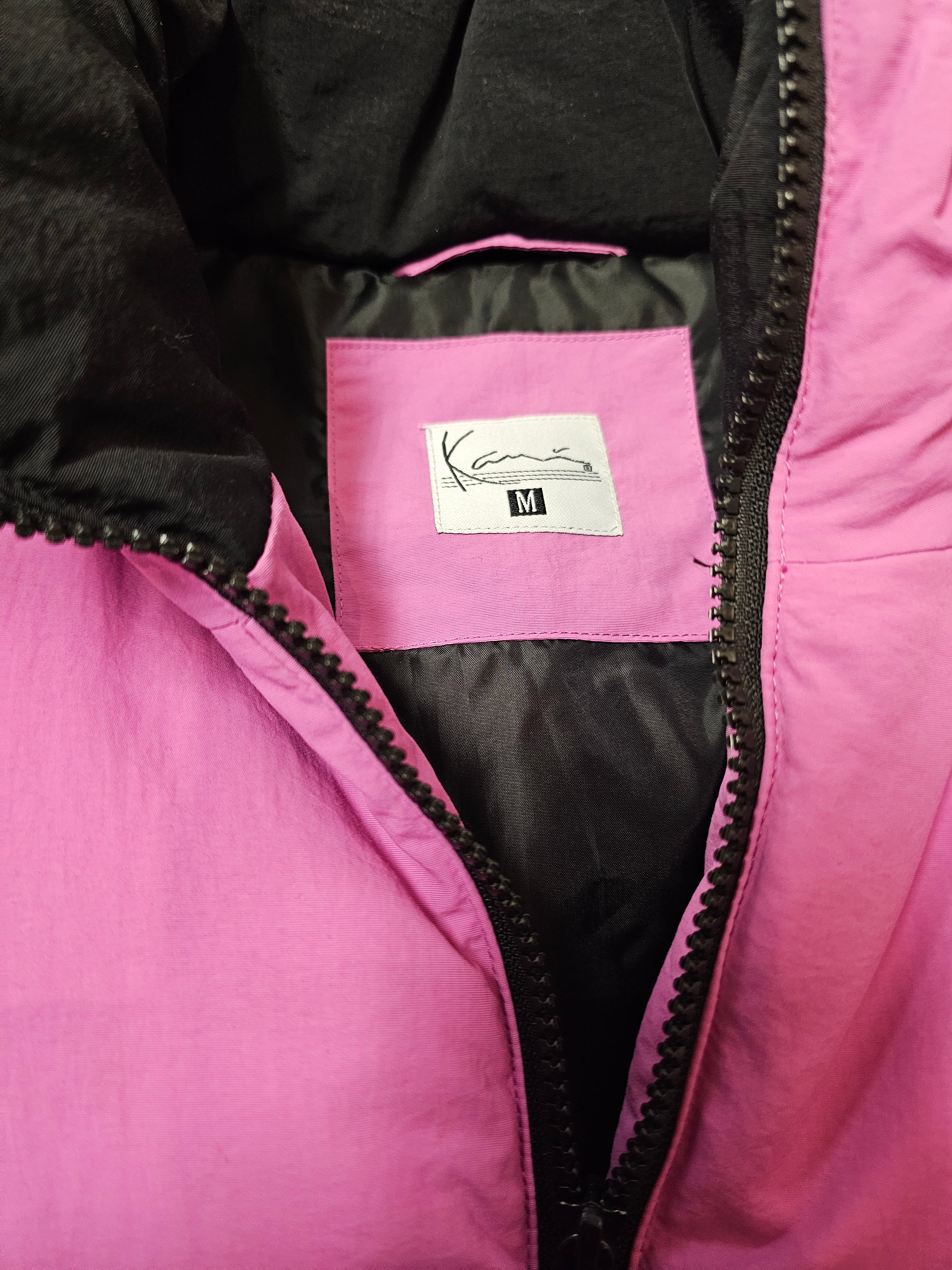 Karl kani y2k zipup mulberry pink puffer vest
