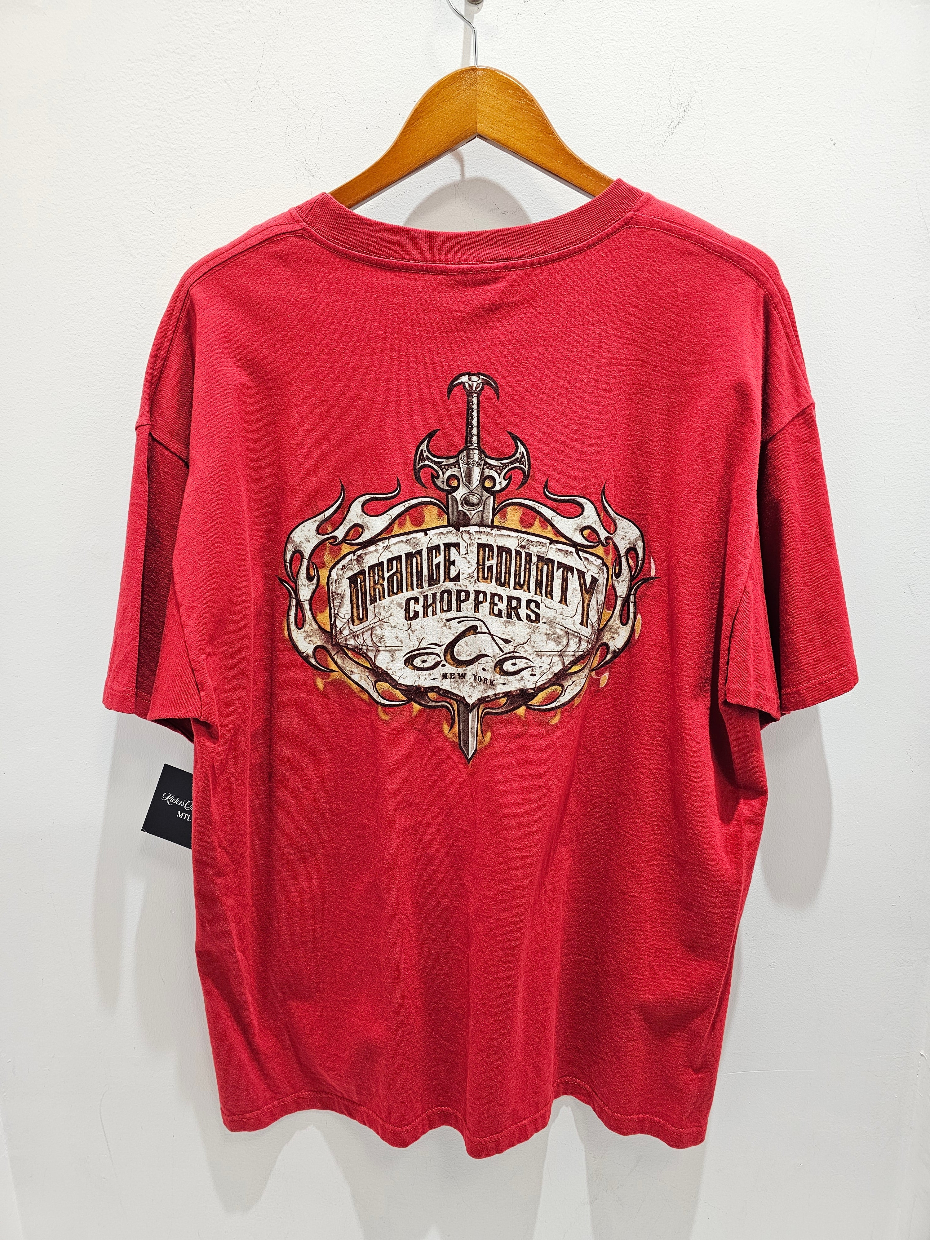 Y2k Orange County choppers new york red graphic  tshirt
