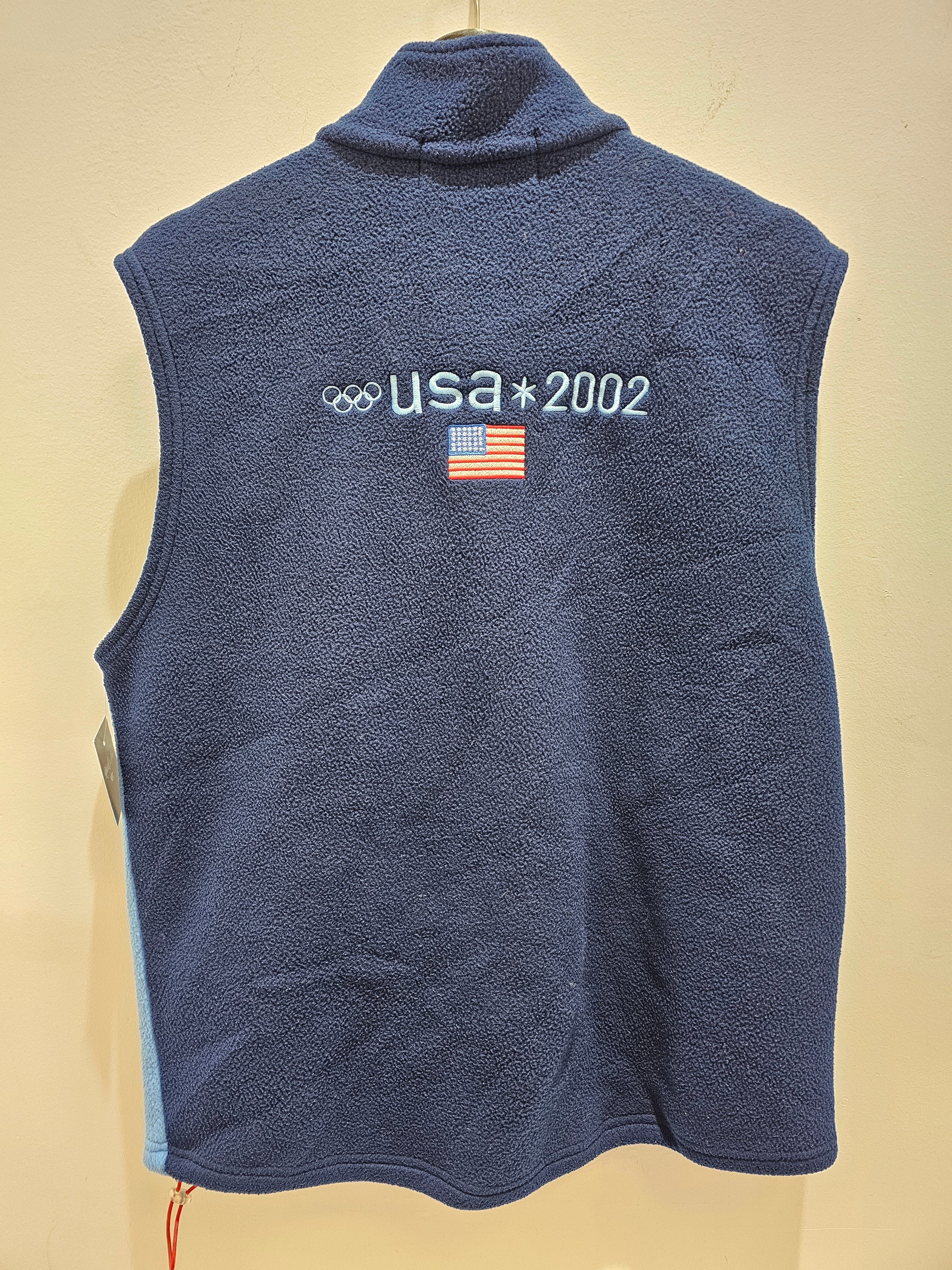 Vintage 02' Roots Olympic team Usa 🇺🇸 zipup fleece vest