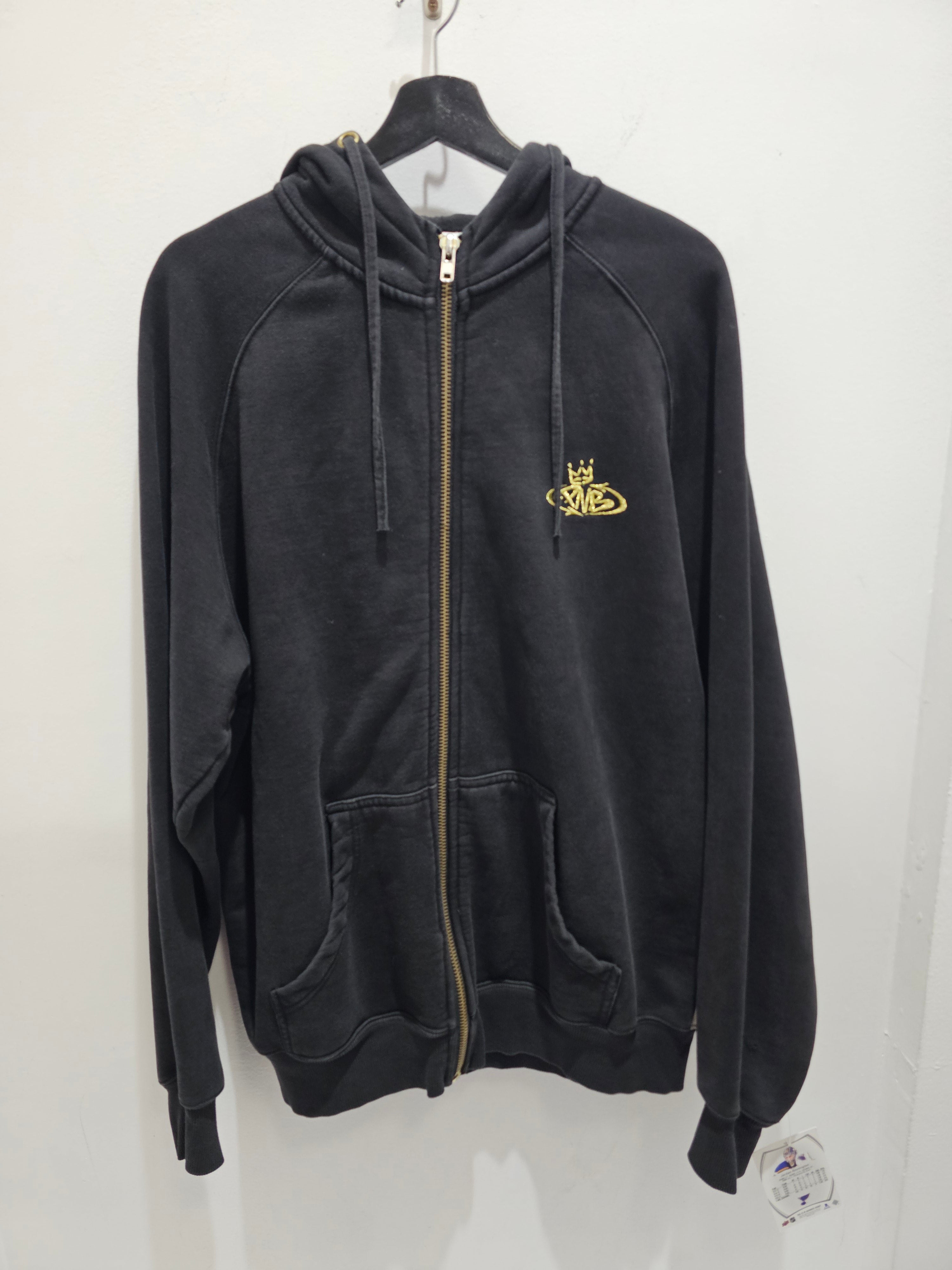 Y2k Pnb Nation Graffiti black fullzip pullover hoodie