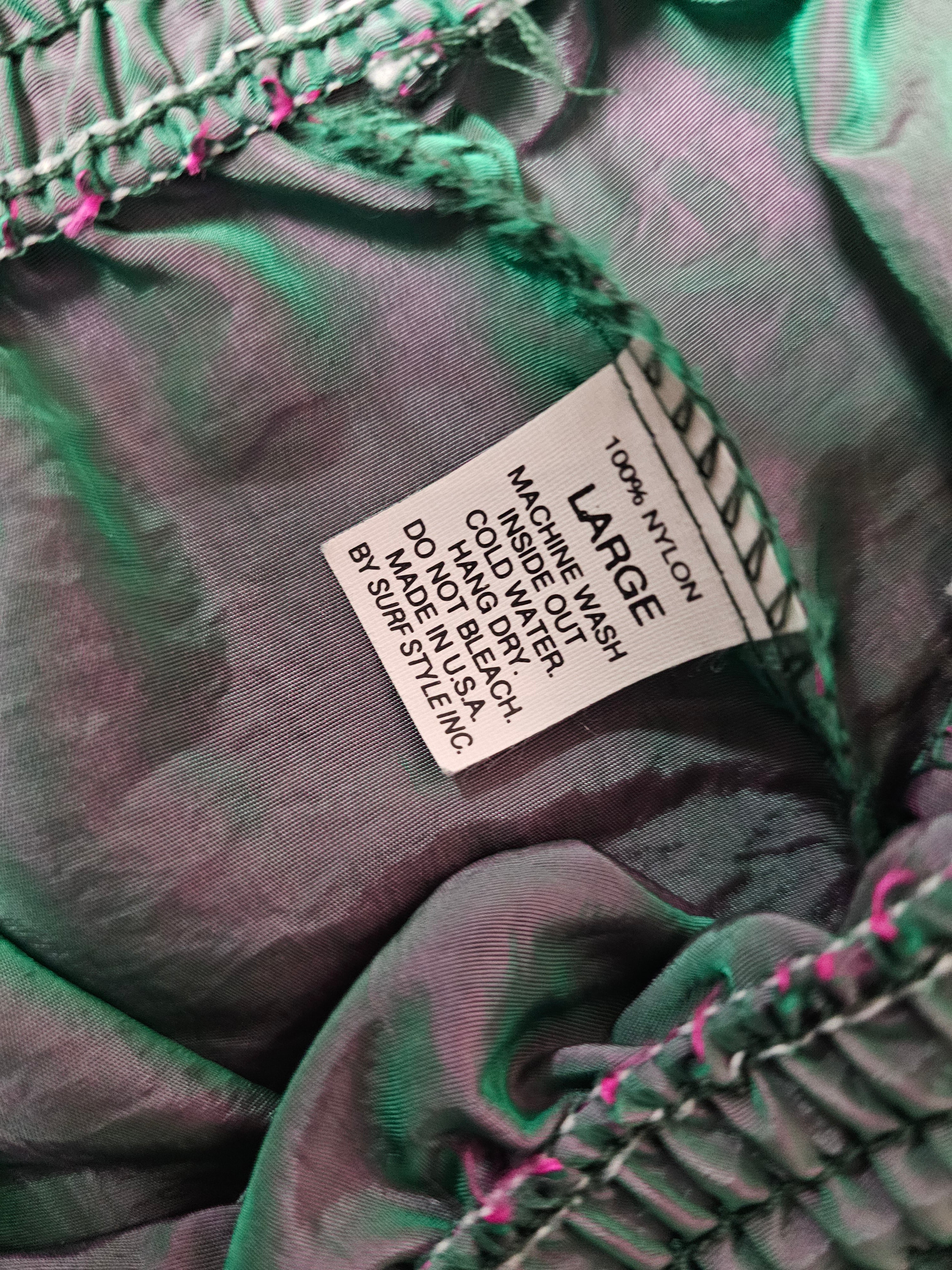 Vintage Surf Style interplanetary body gear Iridescent Windbreaker pants