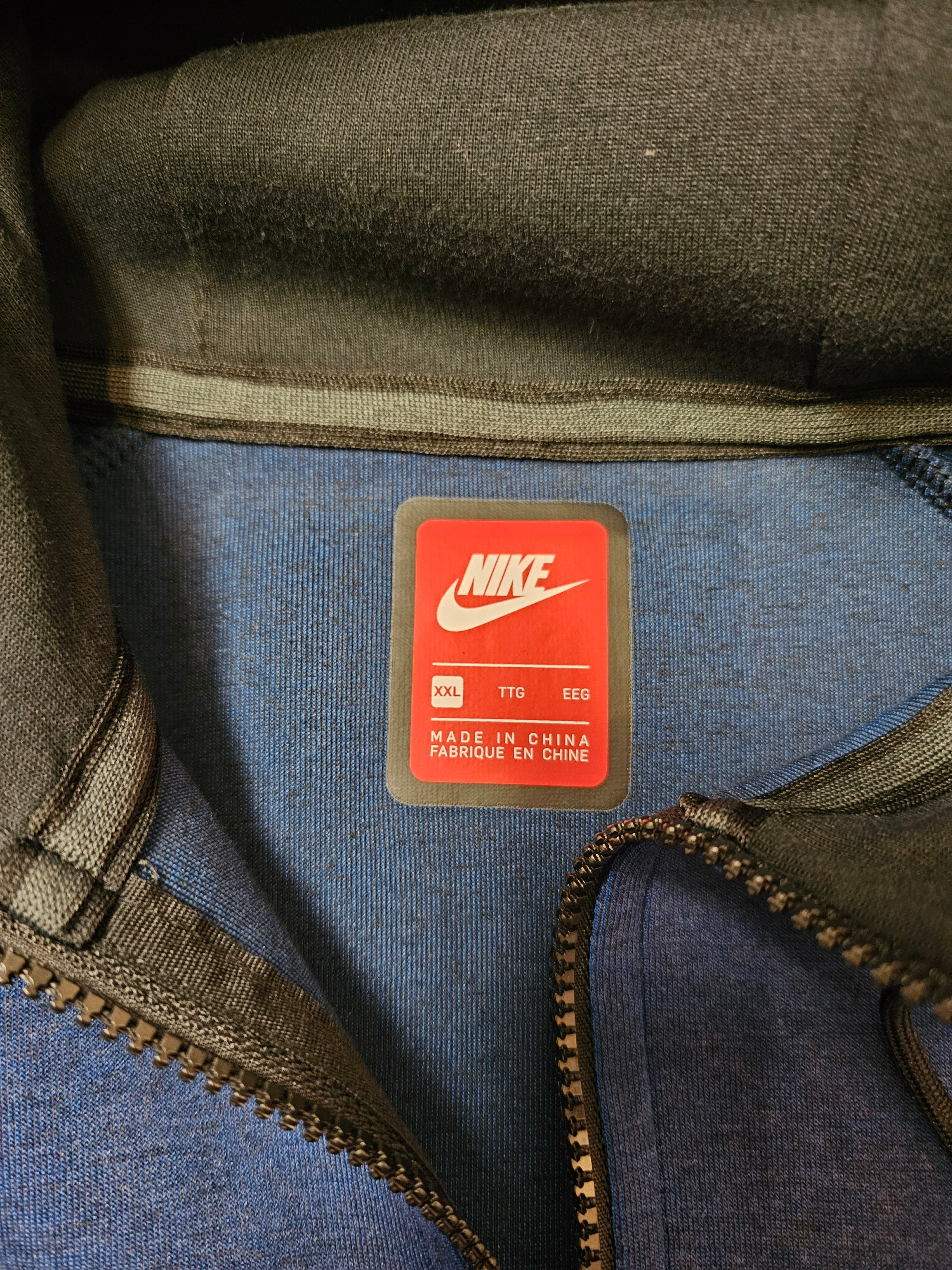 Nike sportswear tech fleece fullzip Cobalt blue hoodie