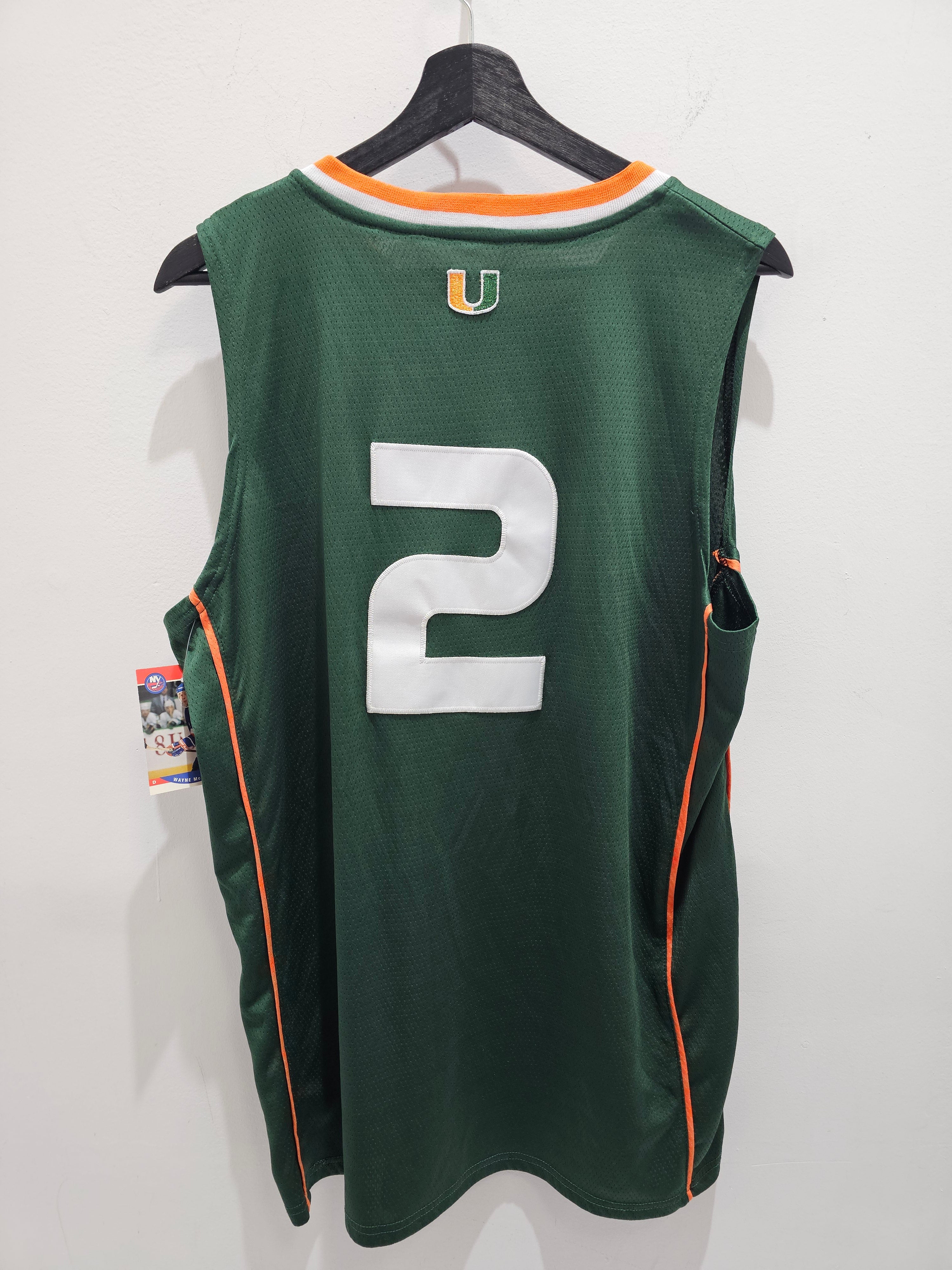 Adidas Miami hurricanes #2 basketball jersey
