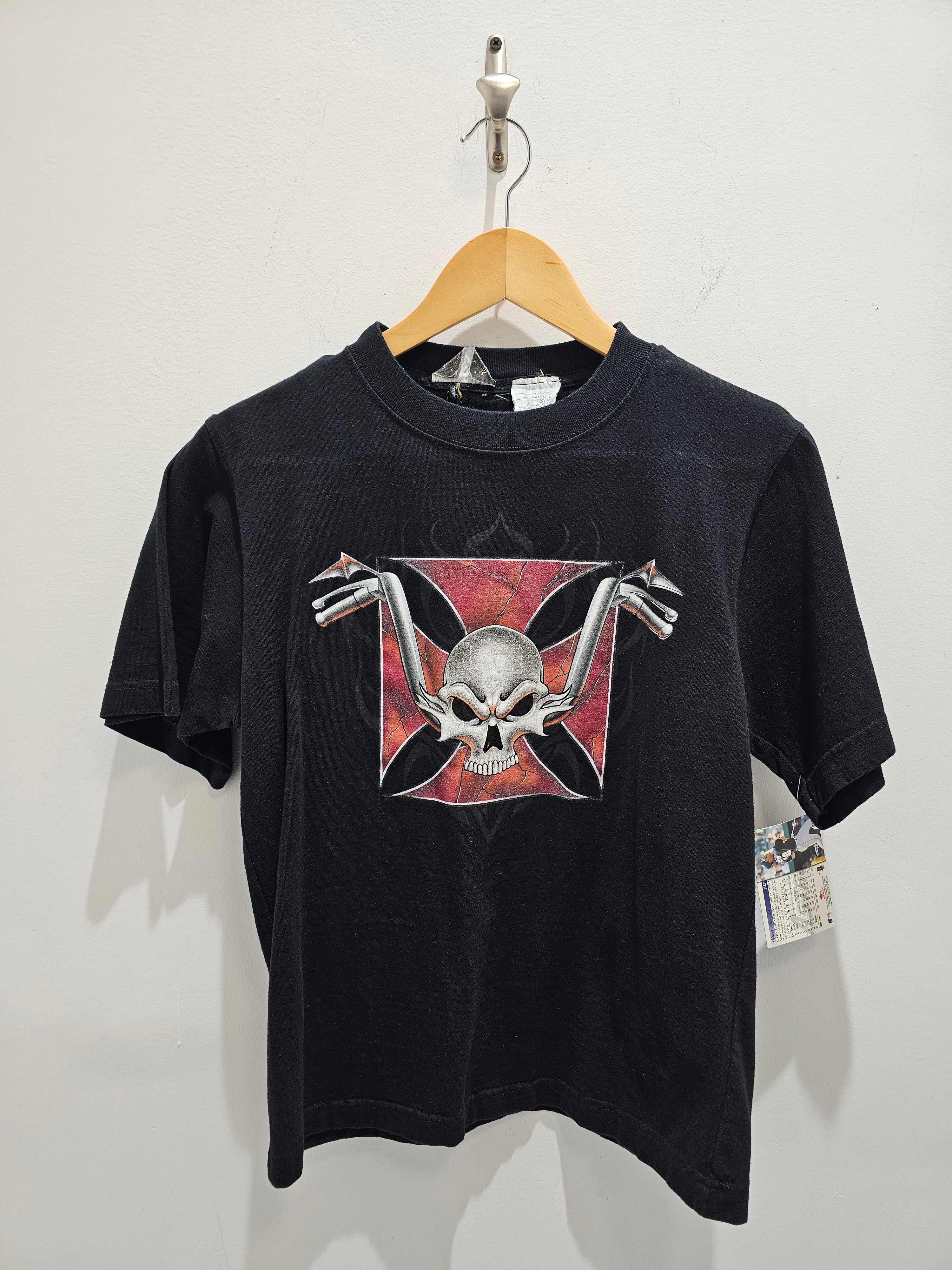 Silver star choppers black graphic tshirt