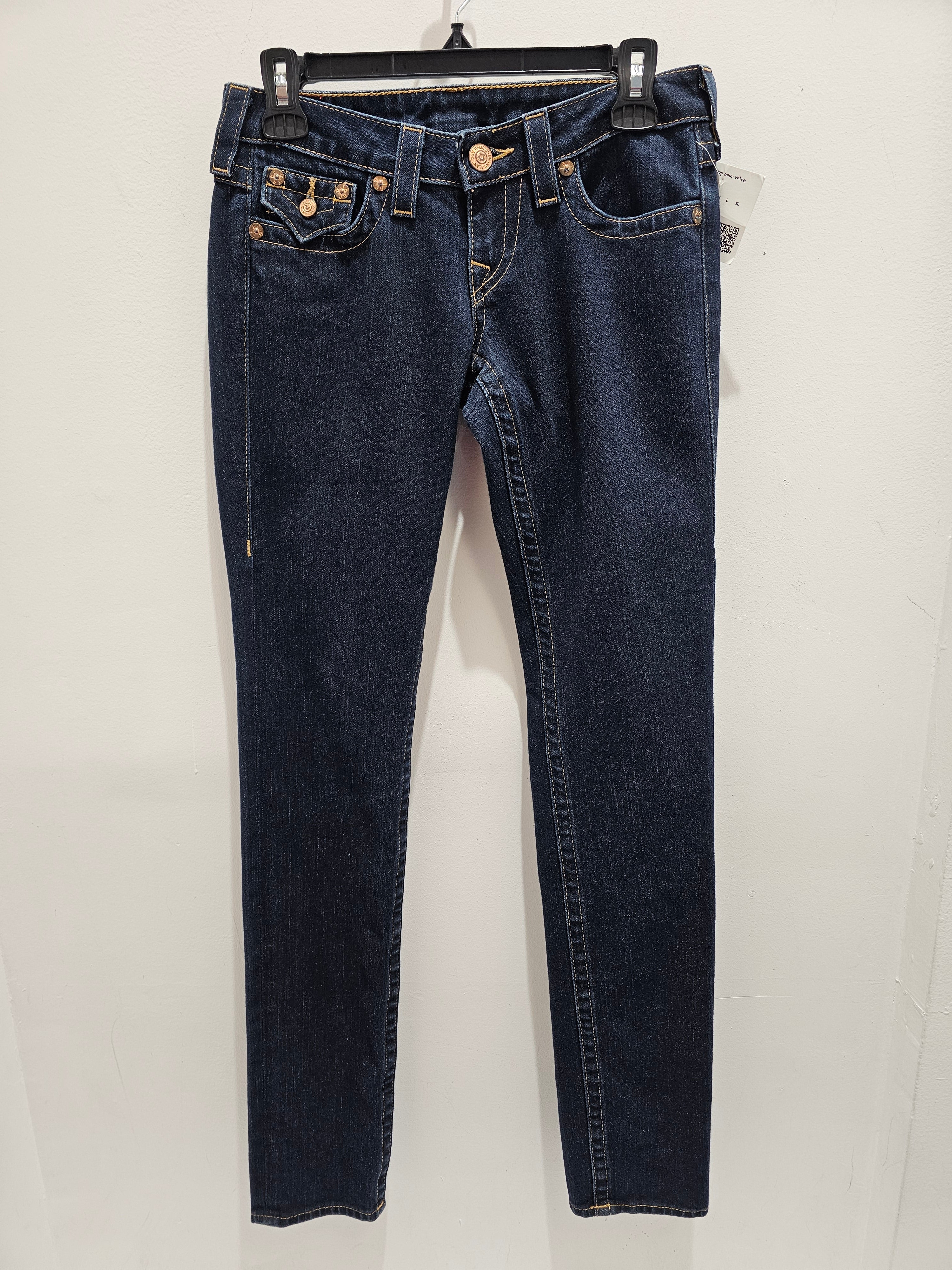 True religion womens Julie skinny dark wash denim pants