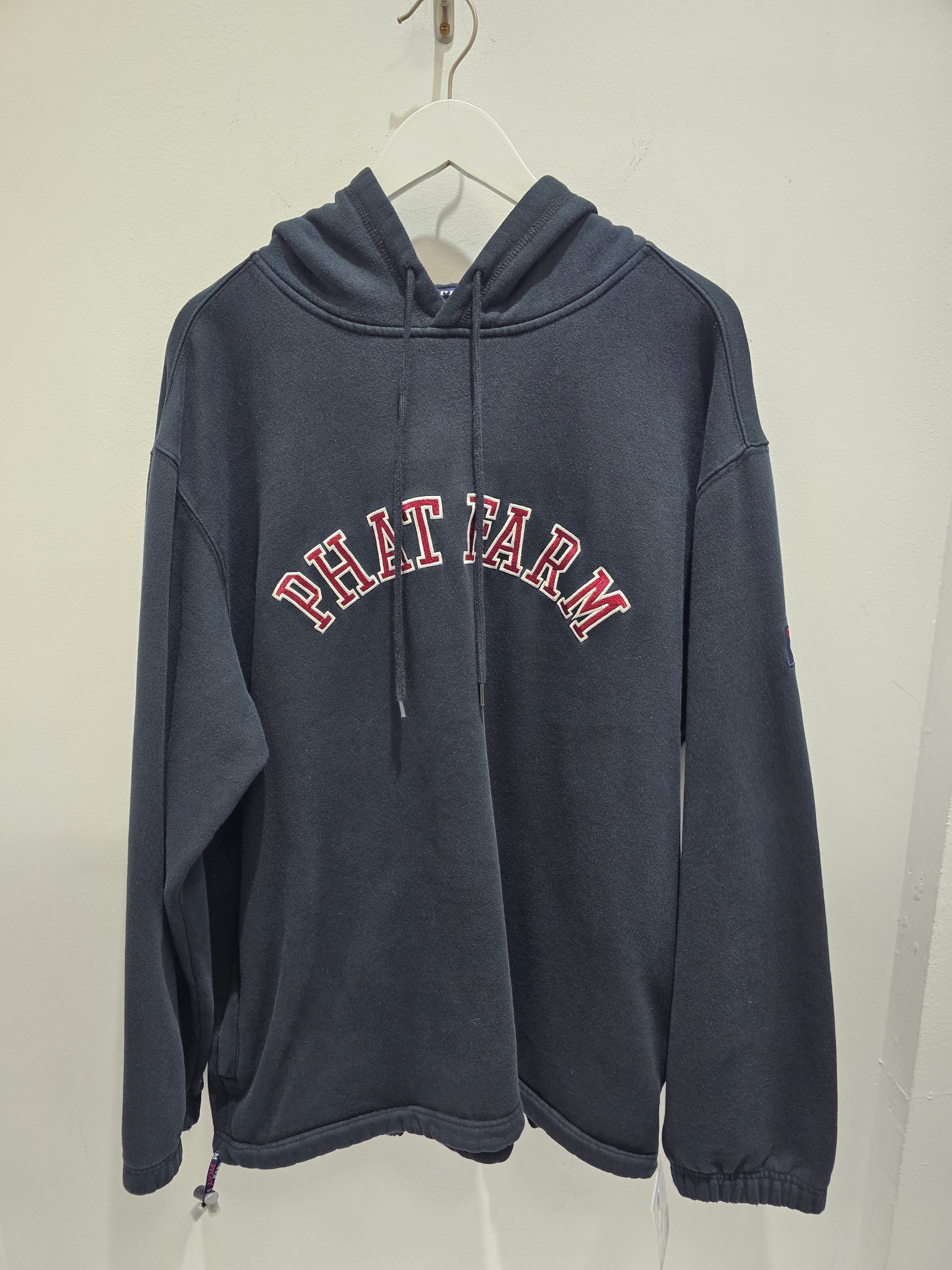 Y2k Phat farm arch logo black pullover hoodie