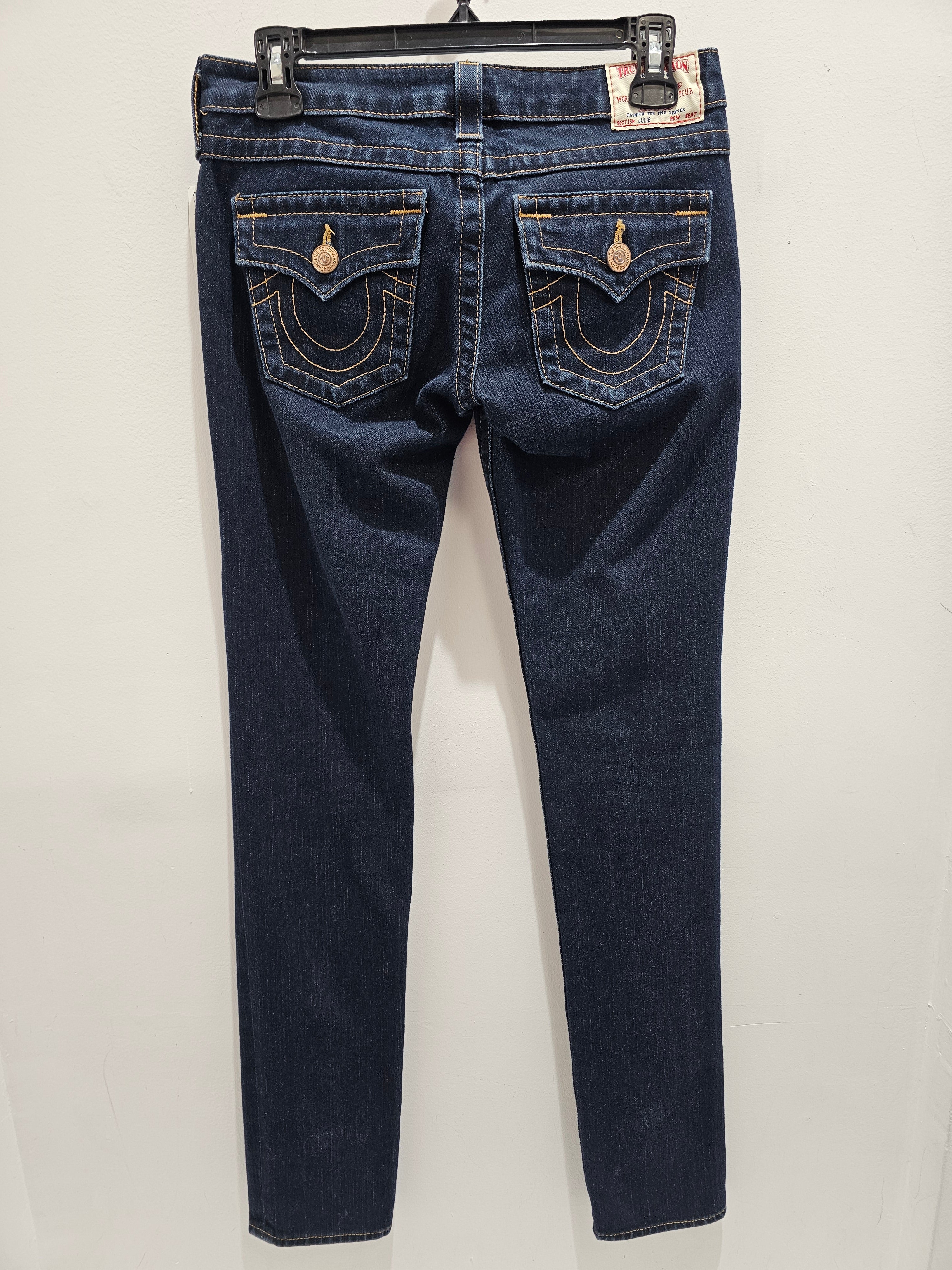 True religion womens Julie skinny dark wash denim pants