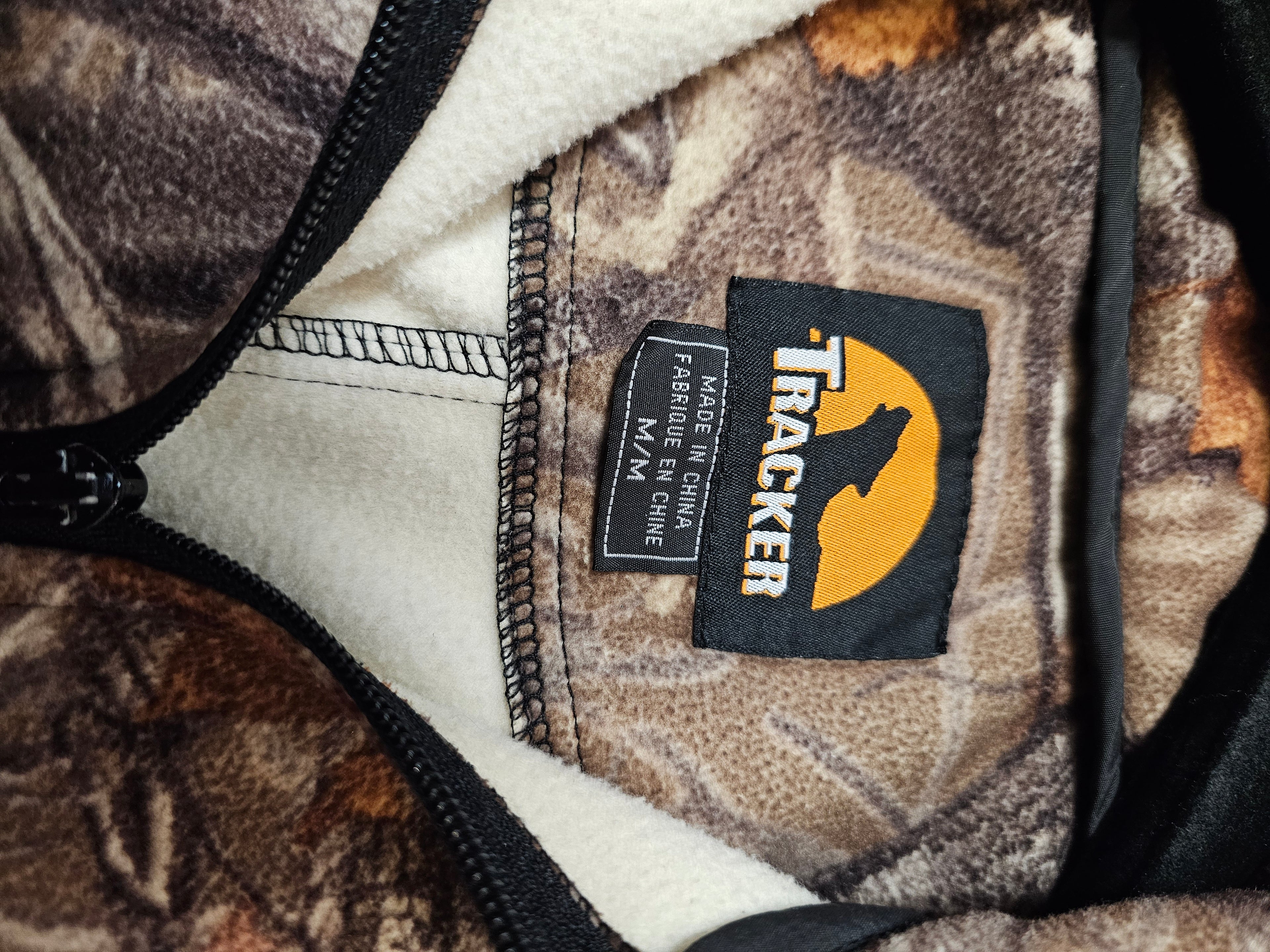 Tracker camouflage zipup fleece vest