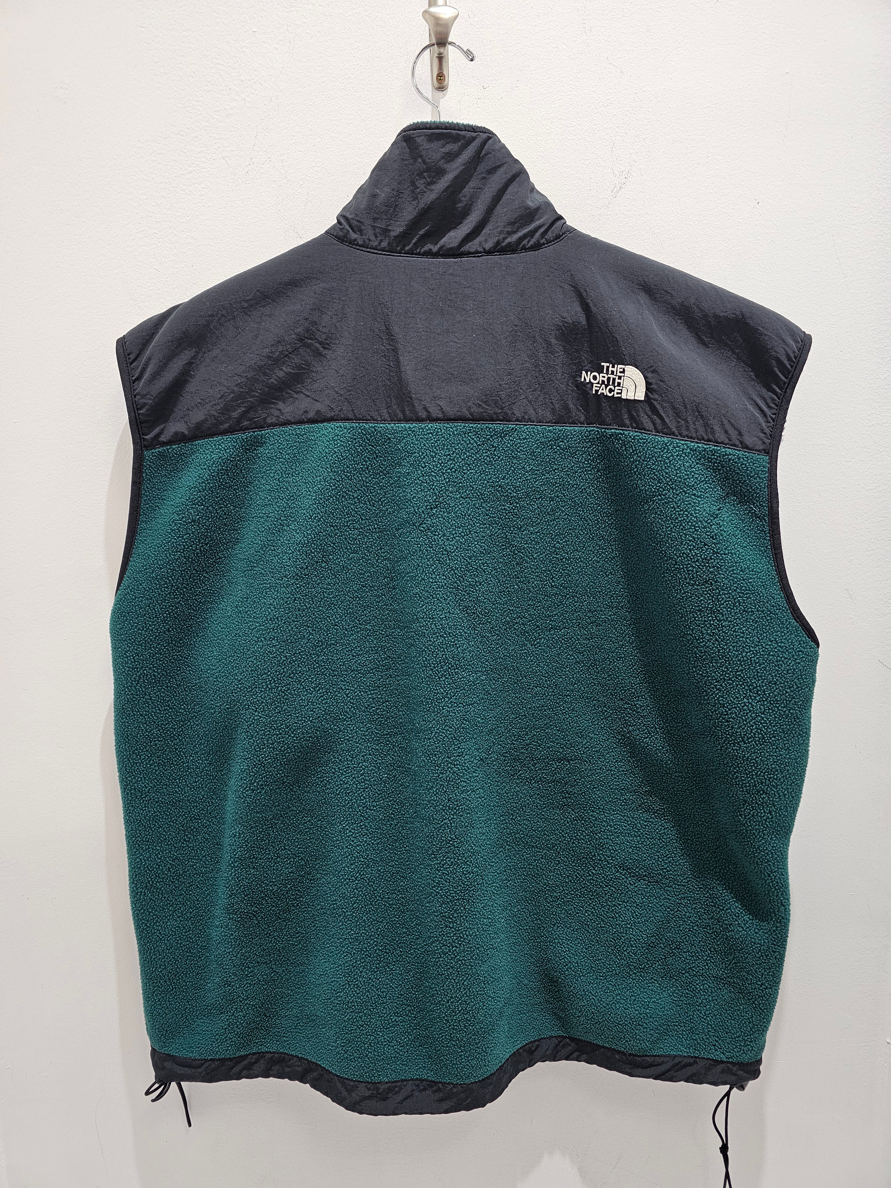 The north face Retro Denali black green fleece zipup fleece vest