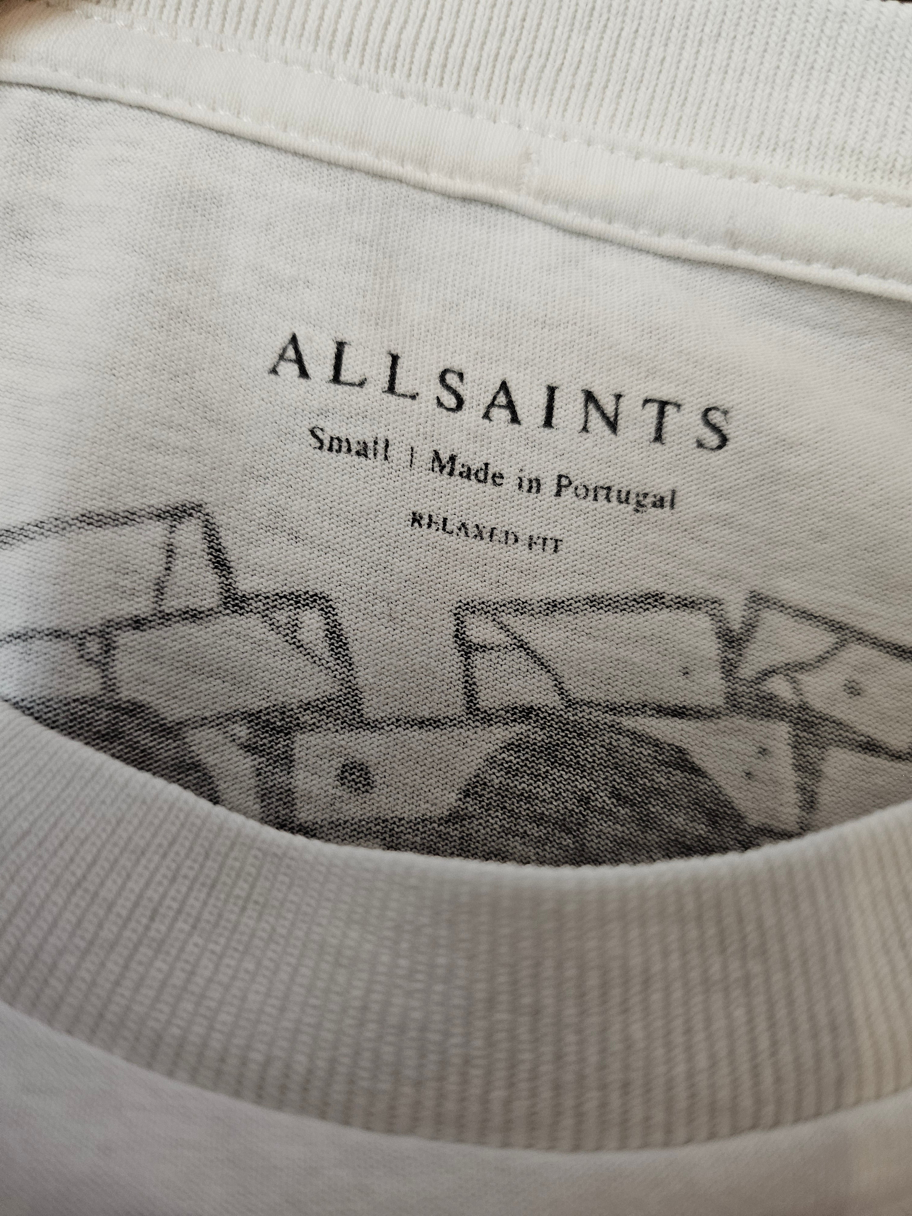 All saints 22' damnation white graphic tshirt