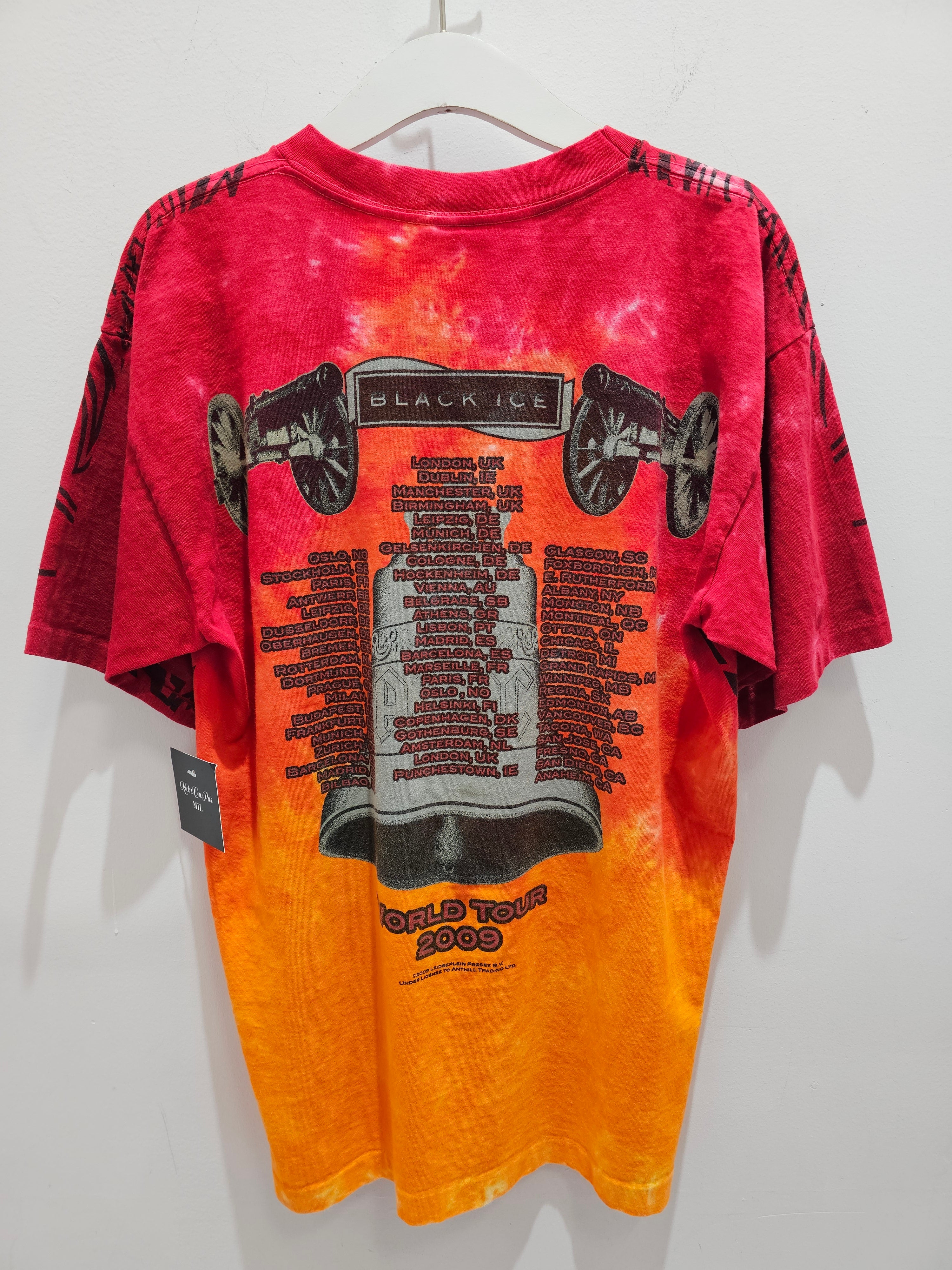 ACDC black ice 09' world tour tie dye tshirt