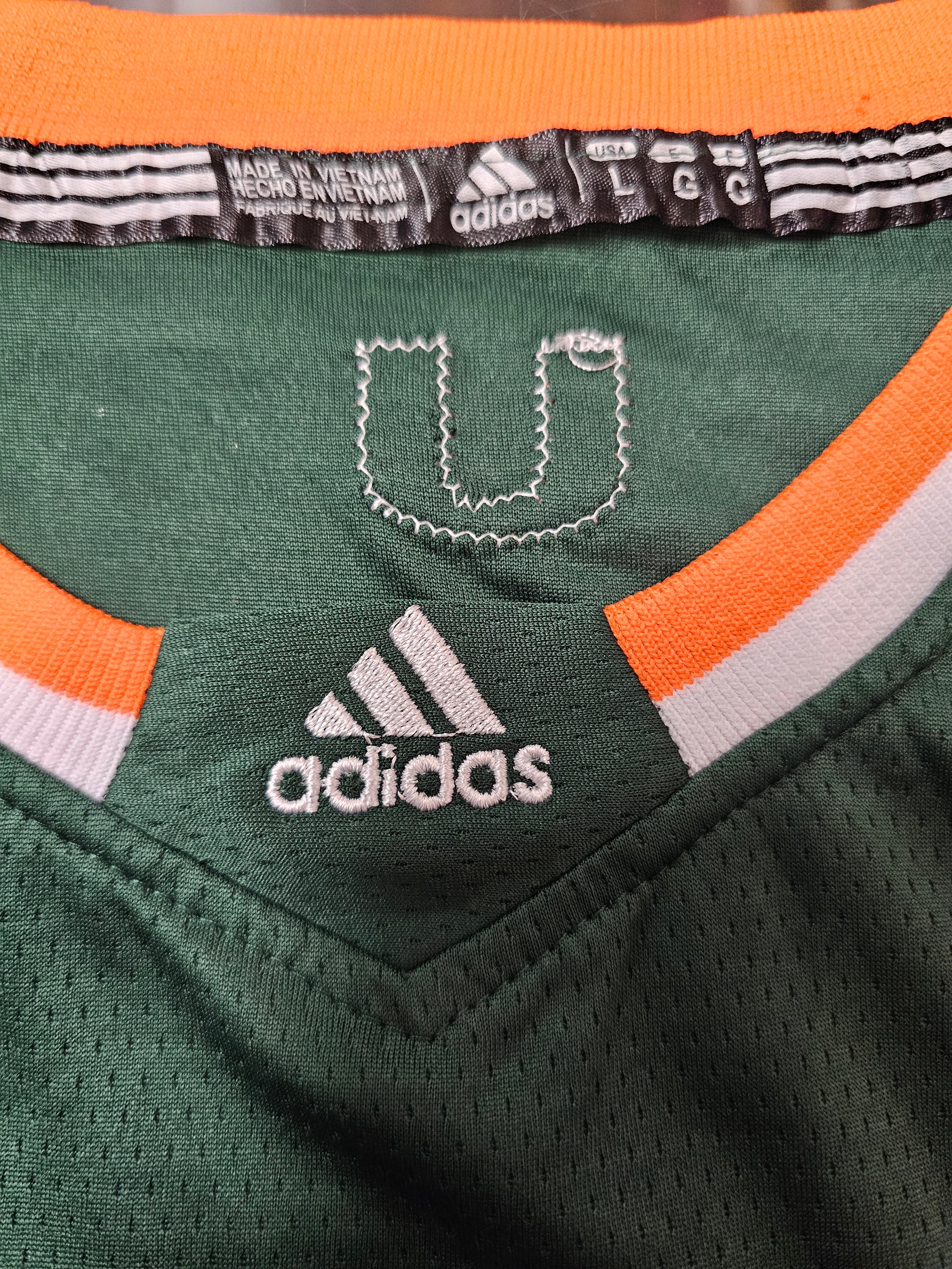 Adidas Miami hurricanes #2 basketball jersey